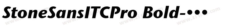 StoneSansITCPro Bold字体转换